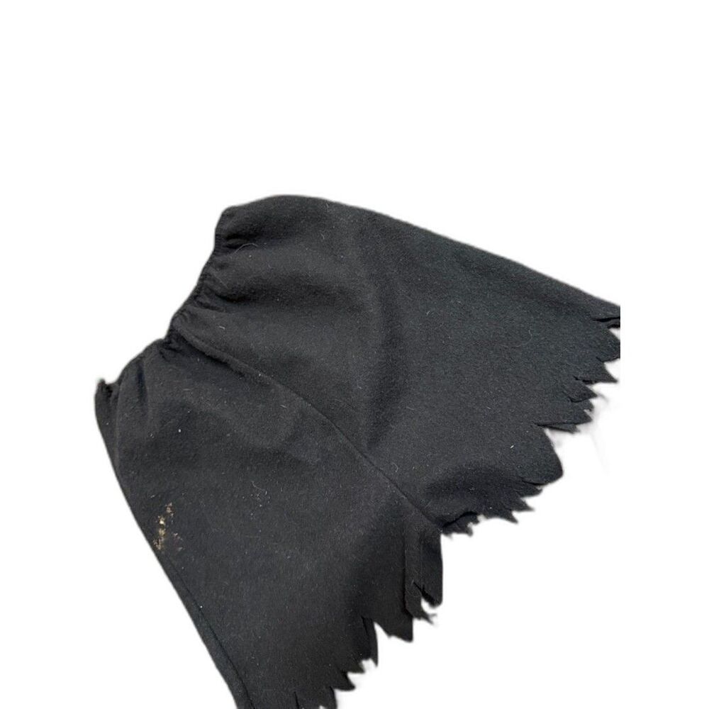 Black Scallop Hem Mini short